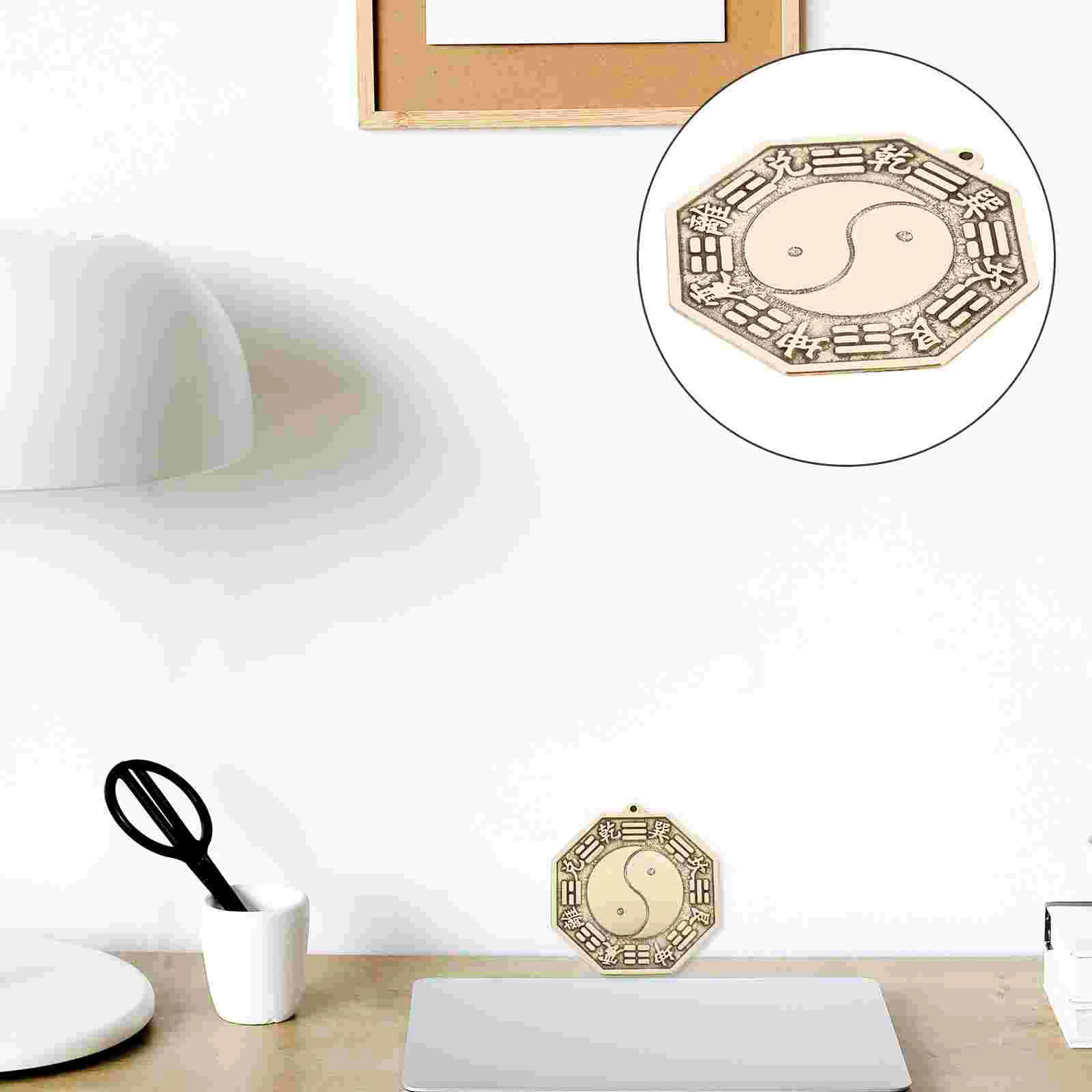 

1pc Wall Mirror Decor Gossip Mirror Wall Accent Mirror Chinese Octagon Mirror Copper Wall Mirror Bagua Mirror Facing My House