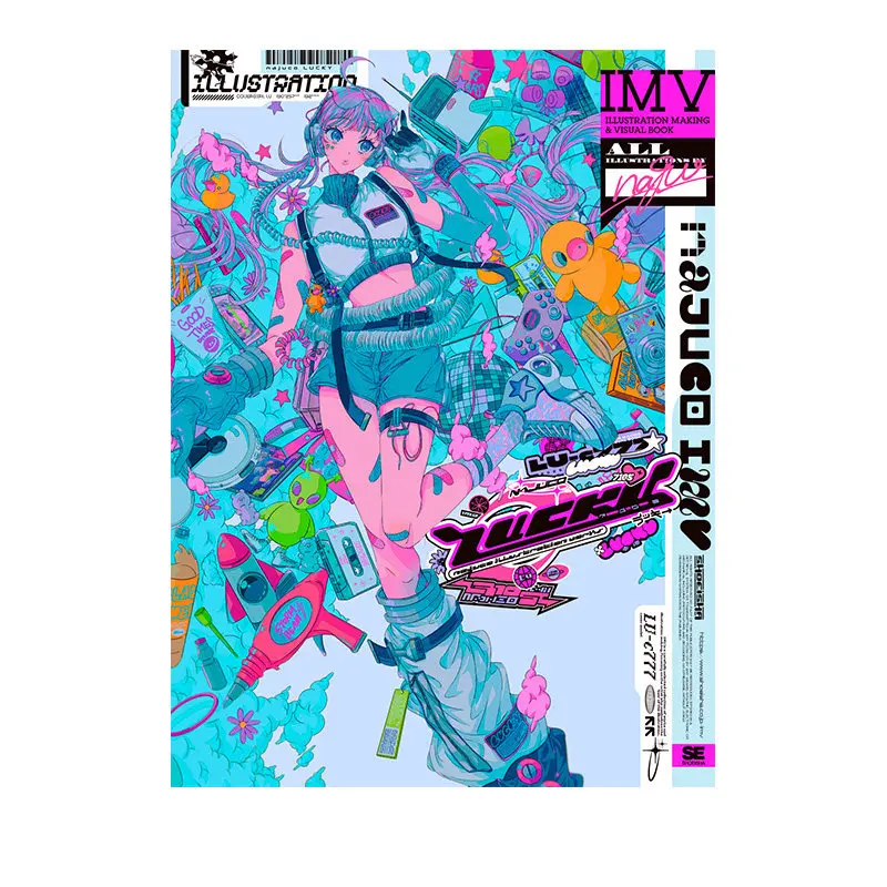 Фото Портфолио LUCKY Najuco: Создание иллюстраций и визуальные книги в стиле Vaporwave, оригинальное японское искусство №1