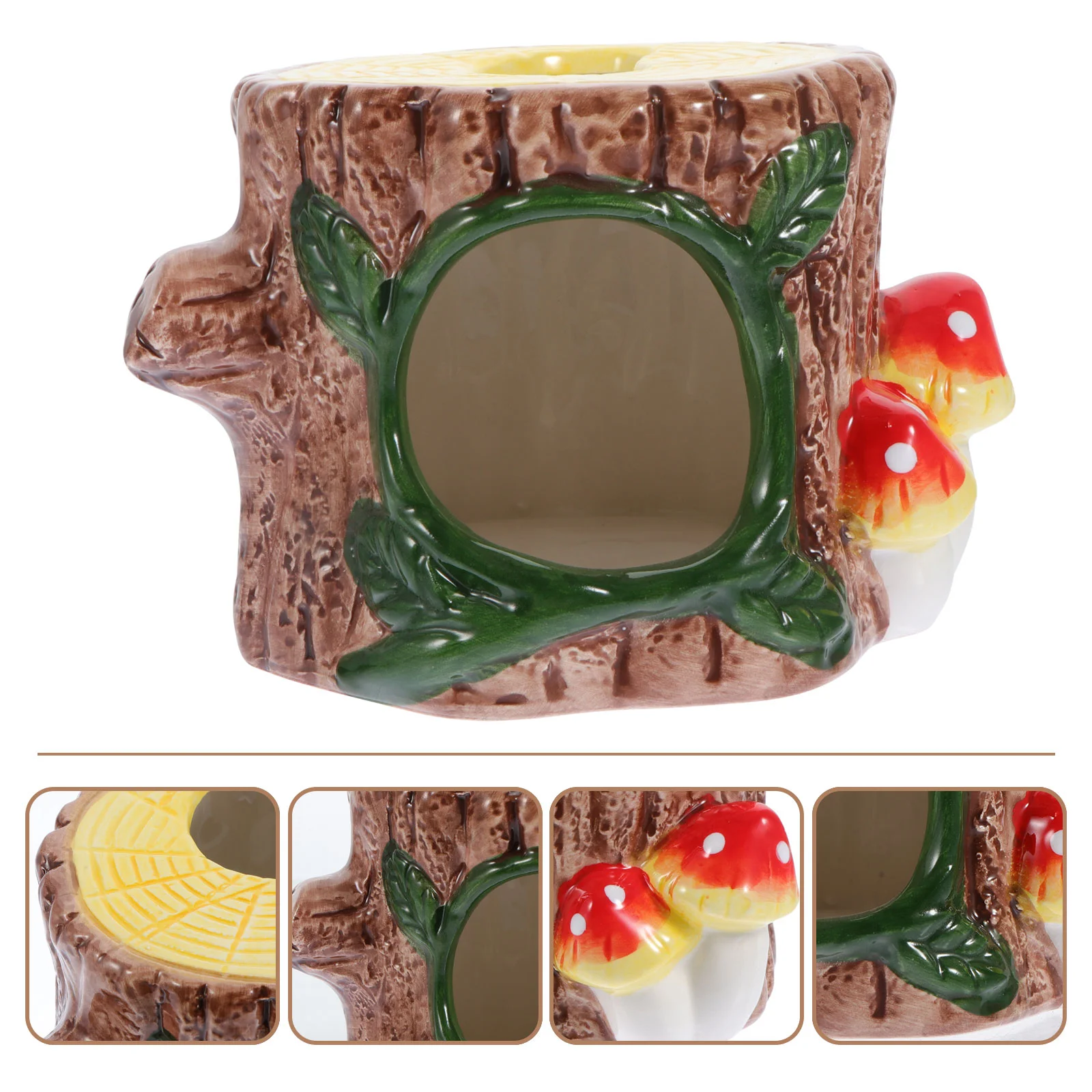 

Ceramic Hamster House Stump Mini Hamster Nest Hamster Sleeping Bed Hamster Cage