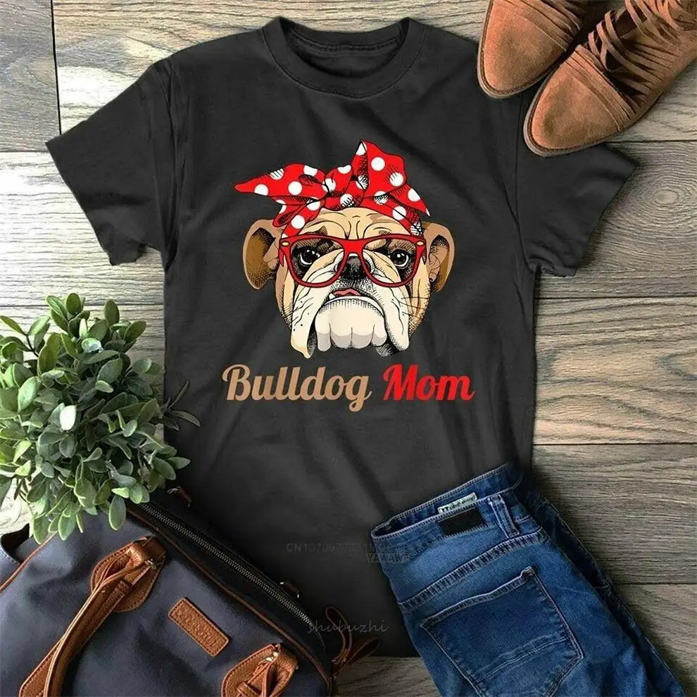

Забавная футболка с изображением английского бульдога и мамы подарок на день матери идея для мамы для молодежи футболка для среднего возраста