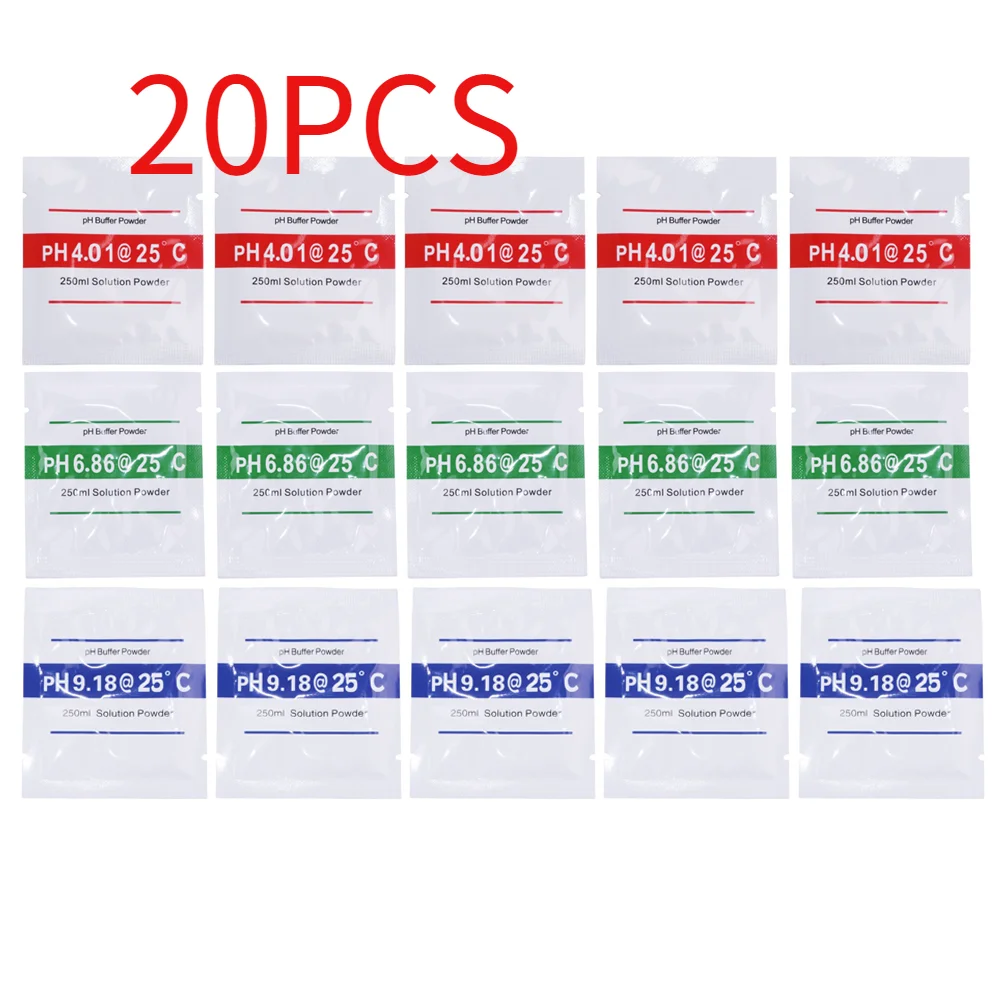 

20Pcs/lot 6.86 PH 4.01 9.18 Meter Calibration Point Ph Buffer Powder Measure Calibration Solution for Ph Test Meter
