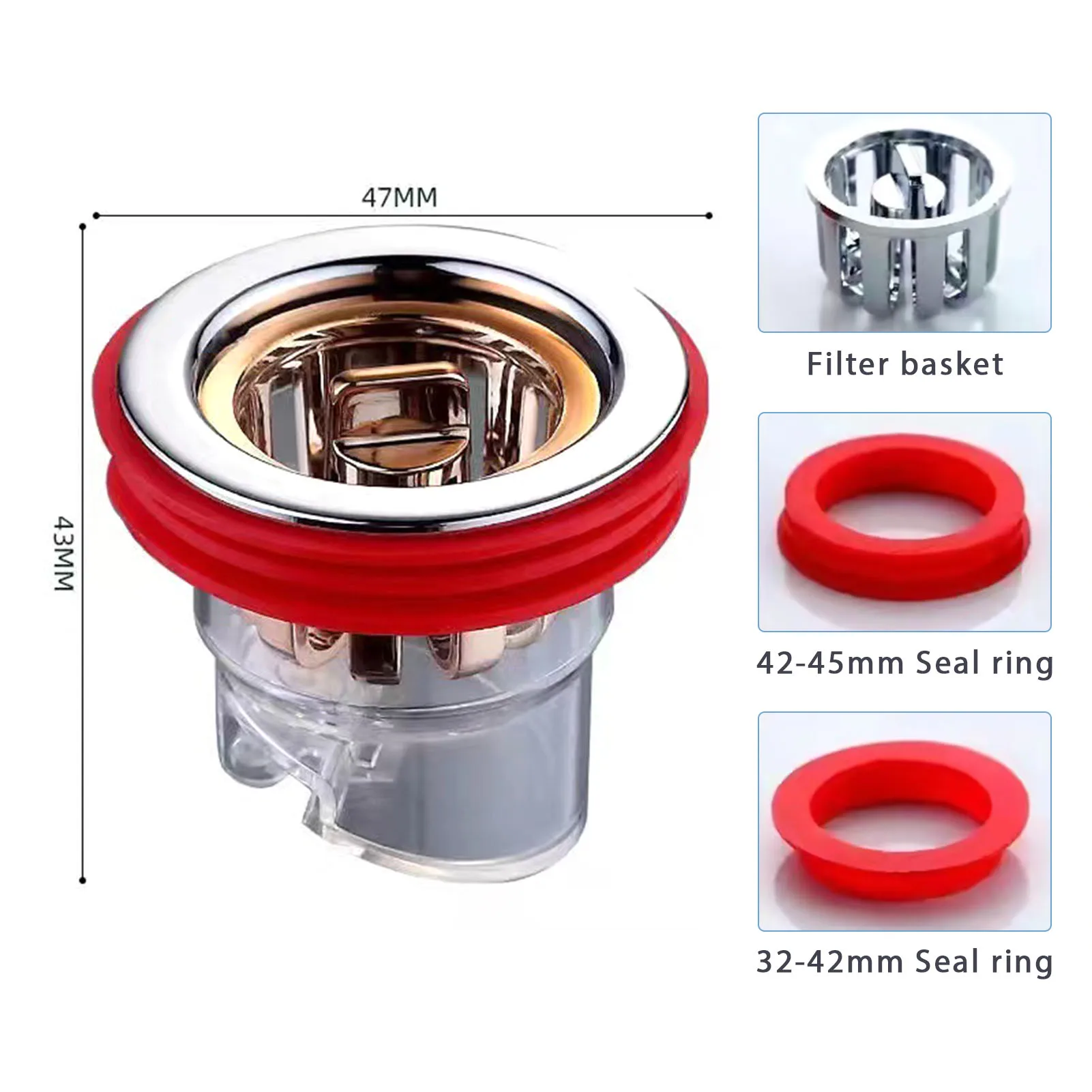 

Floor Strainer Stopper Large Displacement Sink Siphon Drain Filter Kitchen Bathroom Water Drain Filter Pest Prevention Deodorant