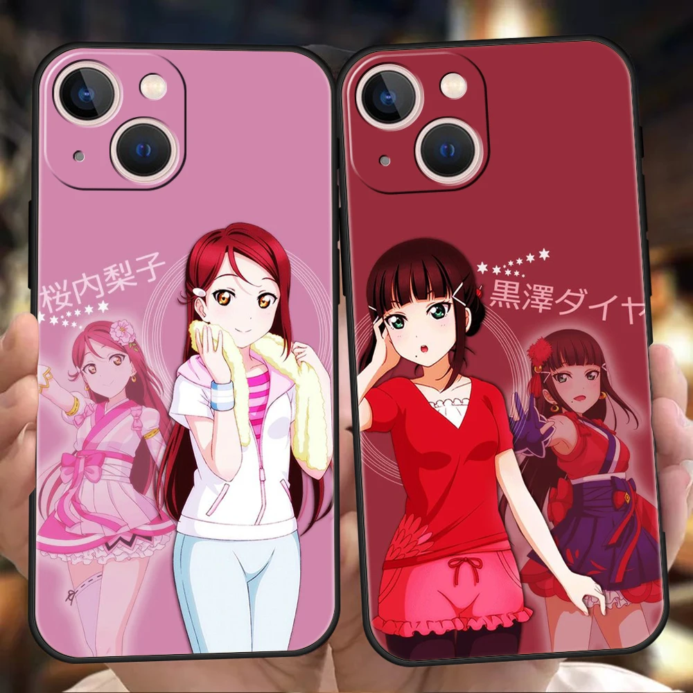

Love Live! You Watanabe Anime Phone Case for iPhone 14 13 12 Pro Max XR XS X iPhone 11 7 8 Plus SE 2020 13Mini Soft Shell Coque