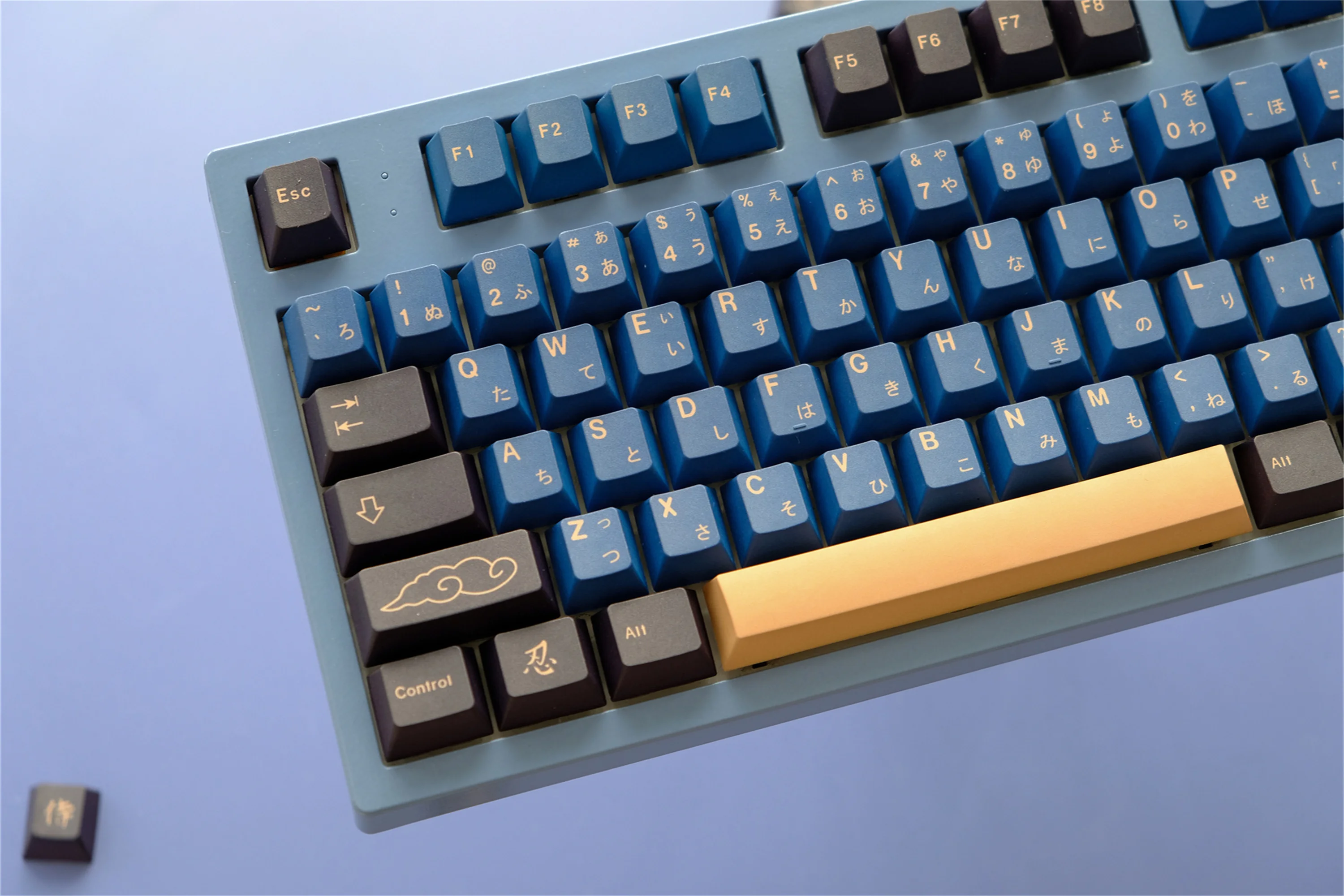 Фото Колпачки для клавиш GMK Blue Samurai, 130 клавиш, материал PBT, профиль Cherry, DYE-SUB, для механических клавиатур MX Switch Wooting №4