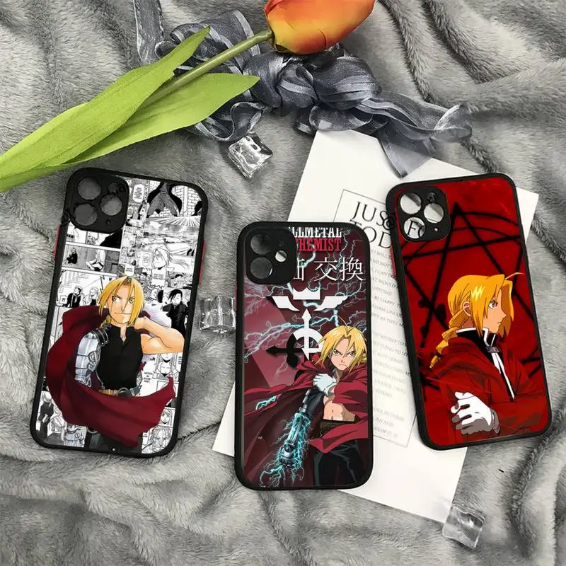 

Fullmetal Alchemist anime Phone Case matte transparent For iphone 11 12 13 7 8 plus mini x xs xr pro max cover
