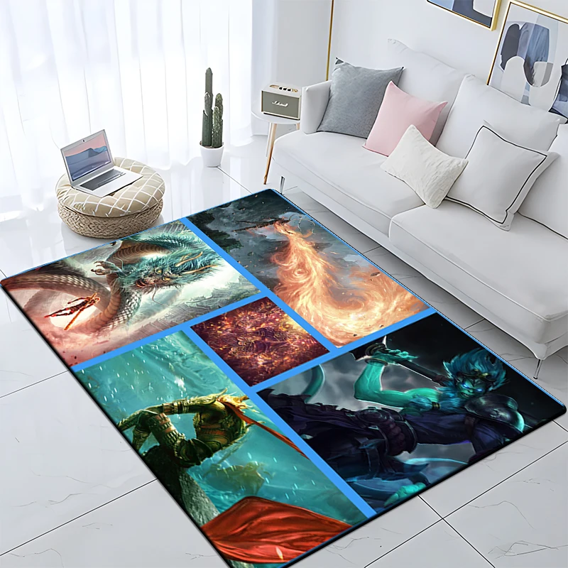 

Art Sun WuKong Monkey King Carpets for Living Room Bedroom Decor Carpet Soft Flannel Home Bedside Floor Mat Play Area Rugs Gifts