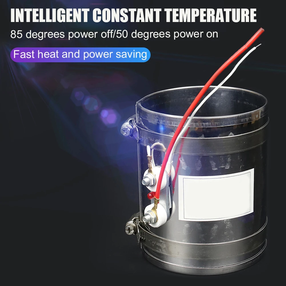 

Diesel Filter Heater 12V/24V 120W Constant Temperature Adjustable Size Stainless Electric Heating Ring Sheath for Car Truck Boat