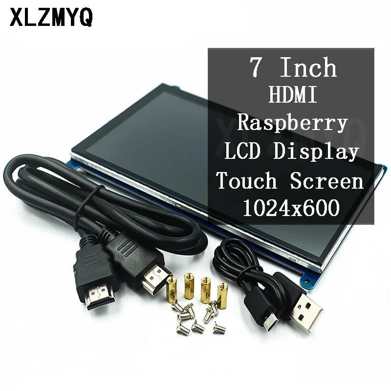 Портативный ЖК-дисплей 1024x60 0 7-дюймовый сенсорный дисплей HDMI панель с сенсорным