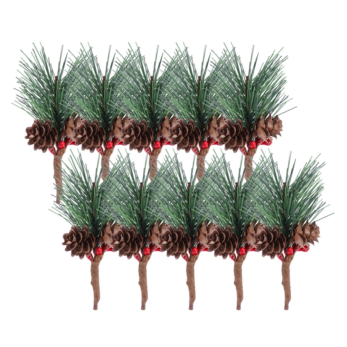 

16pcs Artificial Pine Picks Christmas Floral Picks Christmas Tree Flower Picks Pine Branch Xmas Pine Picks Pine Cone Picks