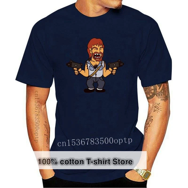 

New Men T Shirt chuck norris fact t-shirt red tshirts Women T-Shirt-1846D