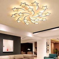 modern ceiling chandelier star lamp for living dining room bedroom home decor led ceiling light dimmable indoor lighting fixture