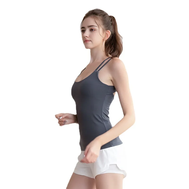 

Vest Yoga Female Europe and America with Chest Pad Sexy Bra Strap Sports Beauty Back Cross border