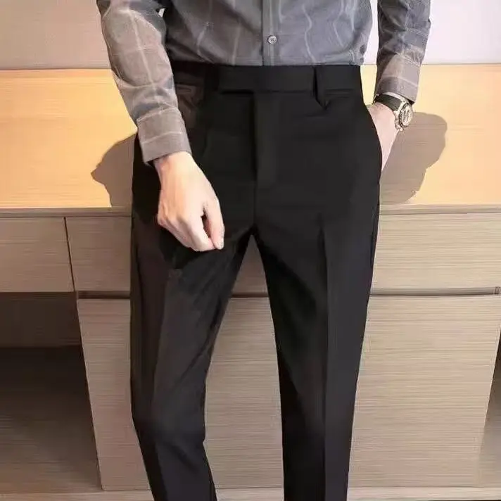Брюки для костюма Неаполь мужские капри облегающие узкие брюки осенние деловые