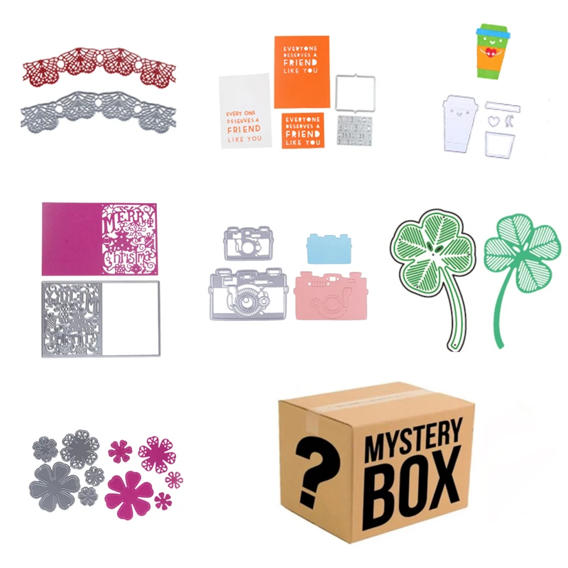 

Металлические Вырубные штампы Lucky Box, Новые поступления, штампы для украшения бумажных карт, фотоальбомов, тиснение, ремесло, высечка, беспла...