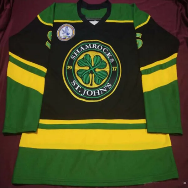 

Ross The Boss Rhea GOON Movie St John's Shamrocks Hockey Jersey Embroidery Stitched Customize any number and name