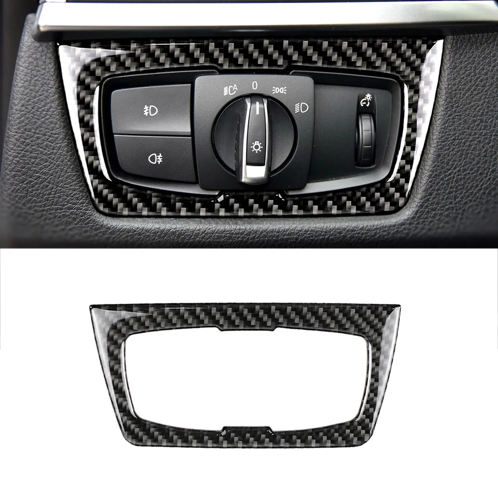 

Auto Headlight Switch Frame Interior Cover Trim Carbon Fiber Sticker For BMW F30 F31 F32 F33 F34 3Series 328i 325i 2012-2020