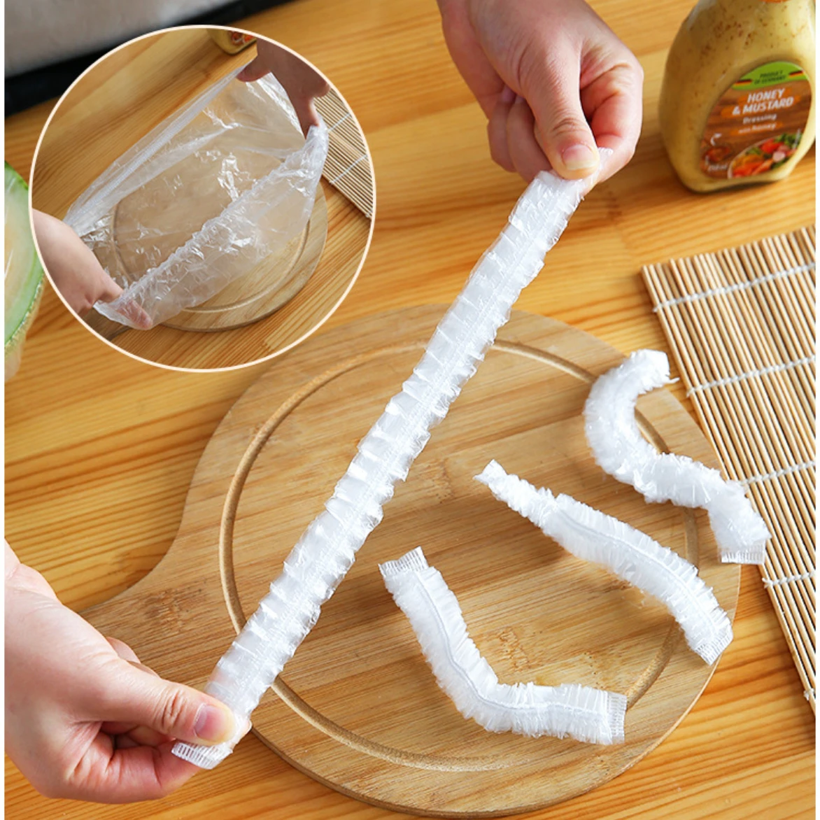 

Disposable Food Storage Cover Reusable Elastic Fresh Food Covers Stretch Wrap Bowl Dish Food Cover Fresh Keeping Bags Shower Cap