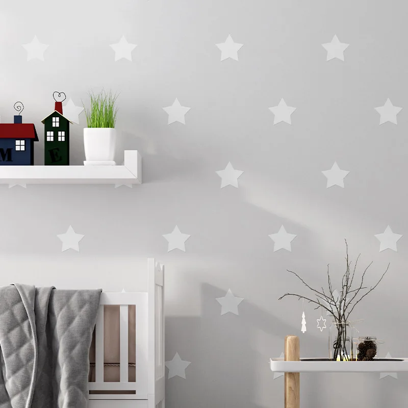 

Star Wallpaper Children's Room Wallpaper Girl's Blue Sky and White Clouds Boy's Bedroom Blue Princess Style Girl's Non-Woven