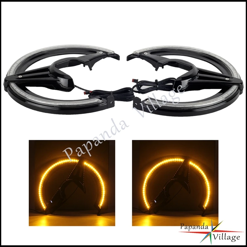 Для Honda Goldwing GL 1800 F6B мотоциклетные черные/хромированные передние Чехлы для