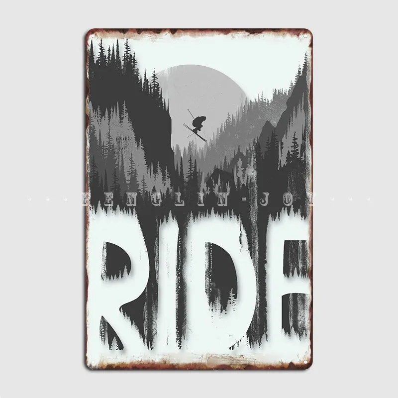 

Ski Metal Sign Wall Mural Club Bar Poster Funny Tin Sign Poster