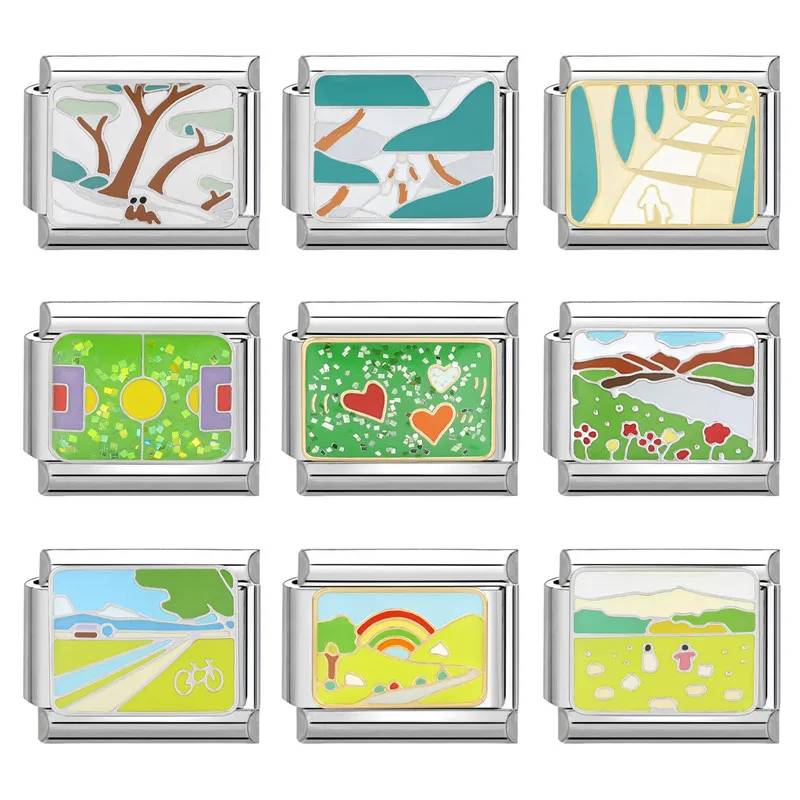 Memnon модные подвески в виде кошки с зеленым ландшафтом камеры итальянские