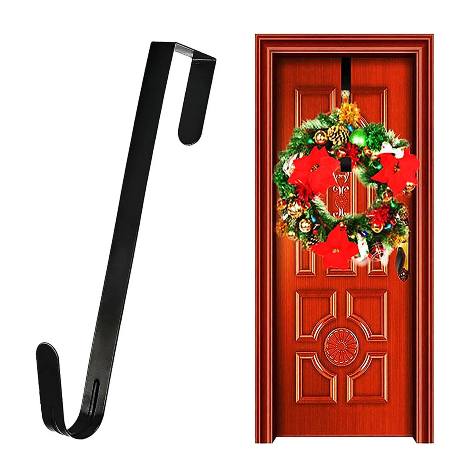 

Вешалка для венка, вешалка для входной двери, крючок для двери, металлическая дверная вешалка, вешалка для пальто, полотенец, одежды, Рождест...