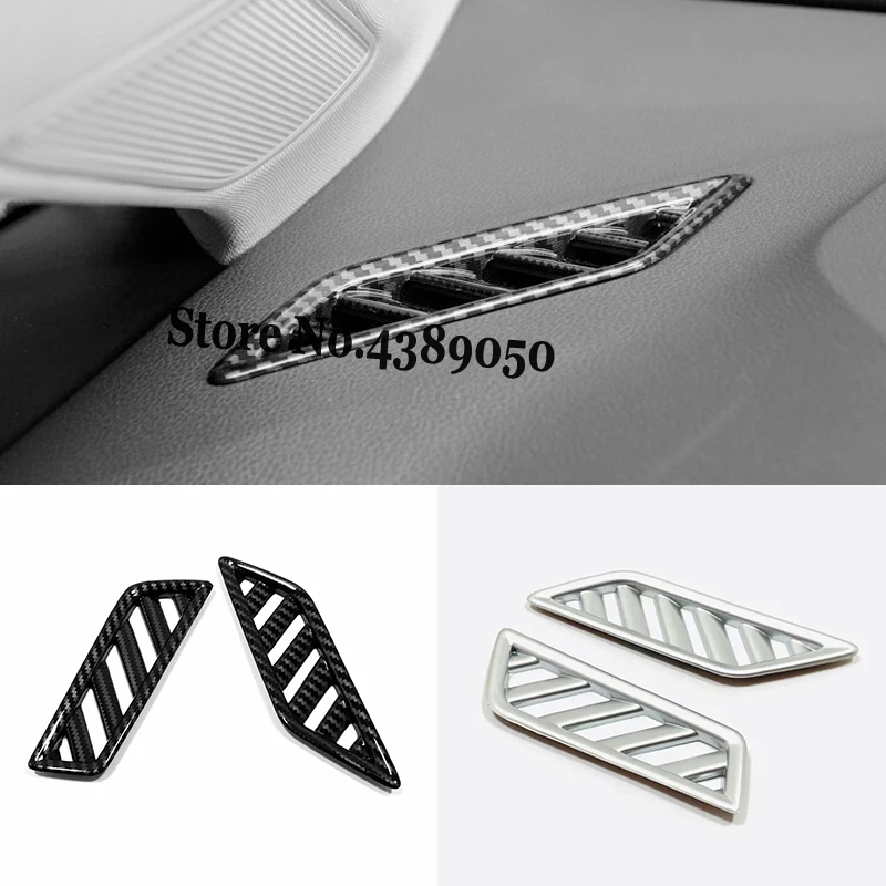 

ABS Carbon/Matte For Volkswagen VW Golf 8 MK8 2021 2022 Car Front small air conditioner outlet vent Accessories Trim Cover 2pcs