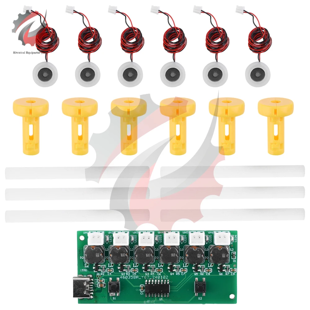 Тип-C Модуль увлажнителя с шестью распылителями DIY Kit Плата управления