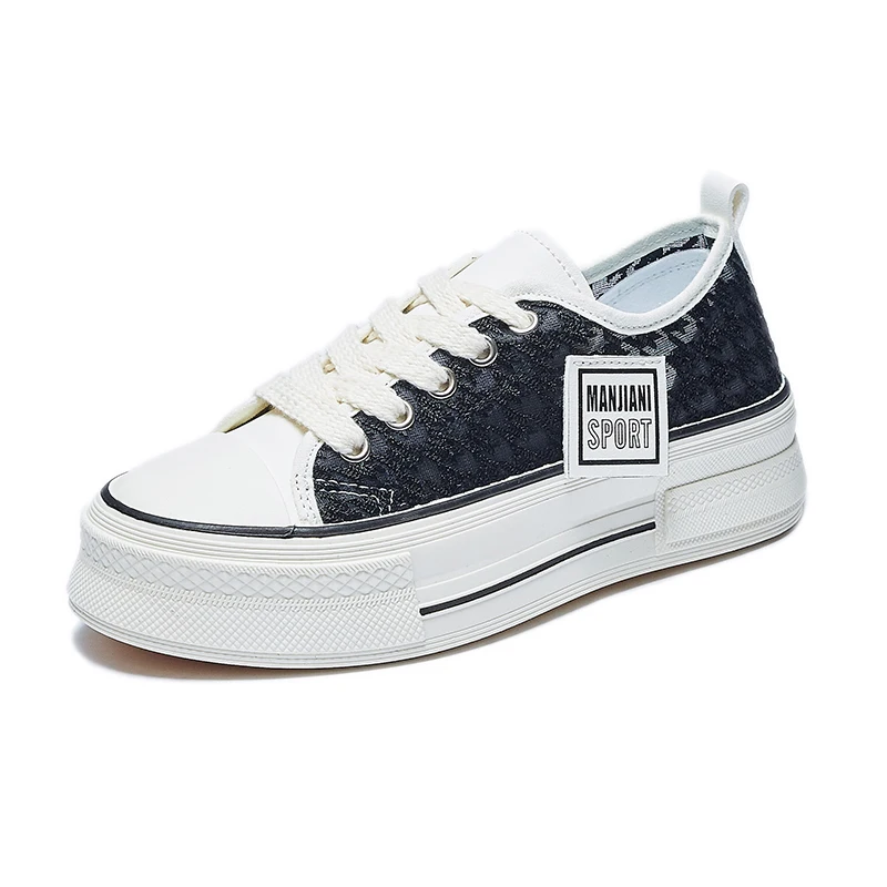 2023 Girls' Canvas Comfortable Board Shoes Women's Casual Sports Shoes Fashion Student Shoes Female Height Increase