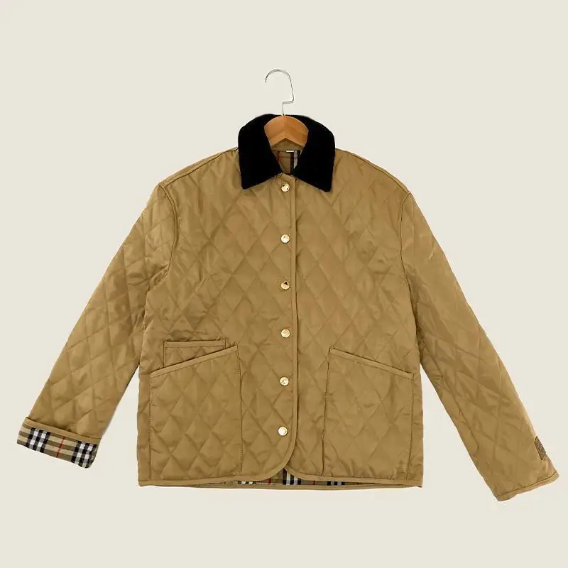 

Women 2XL Large size Winter Coats And Jackets Women winter Long Sleeve Cotton-padded Jacket Plaid big size warm coat female