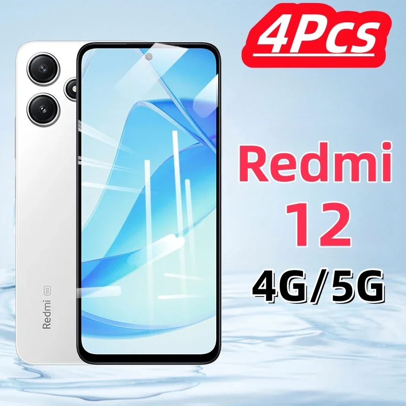 1-4 шт./лот закаленная пленка высокого разрешения для Xiaomi Redmi 12 4G/5G защитная экрана