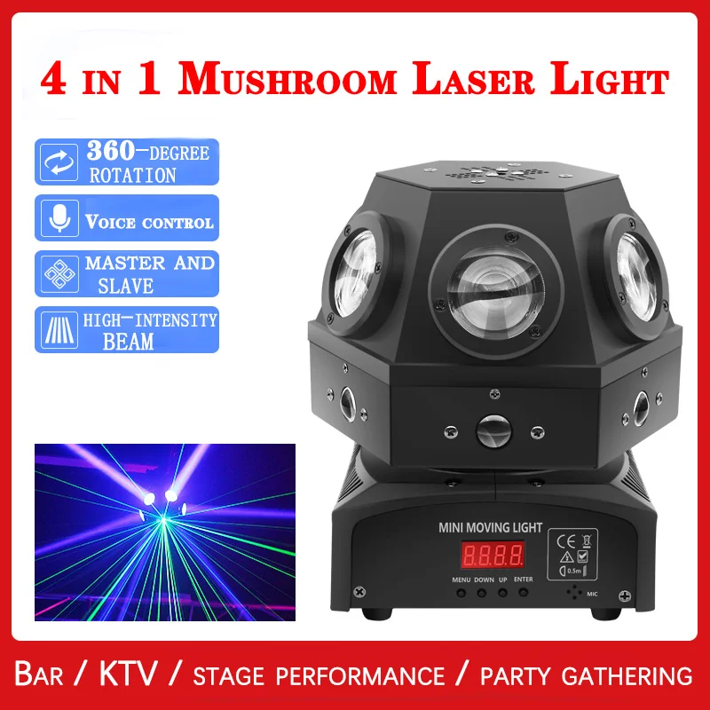 New Professional Christmas Stage Lights Beam DJ Disco LED Strobe Party Light DMX512 Sound Music  Laser Projector for Home Club