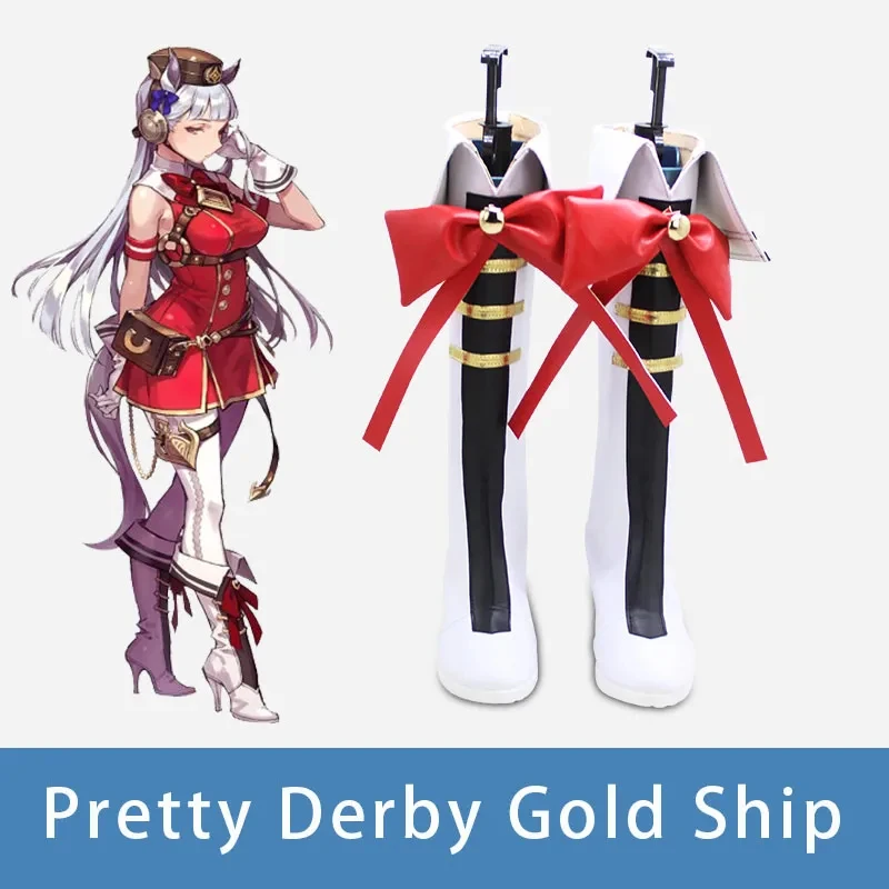 Фото gb6Game Pretty Derby Gold Ship Cosplay Shoes Boots GolShi Gōrudo Shippu For Hallowmas Party Adult Women Men st.'6 №2