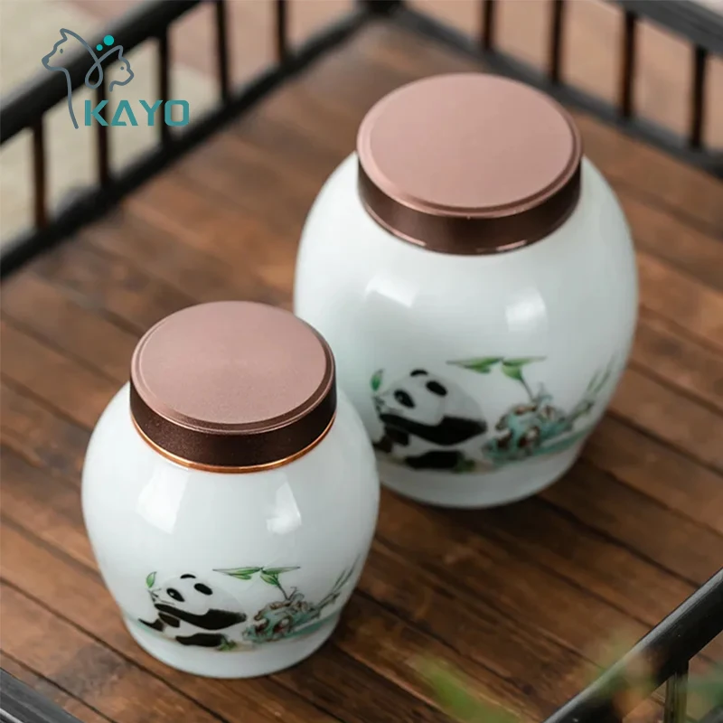 Керамические урны для кремации с пандой керамика ручной работы урна в китайском