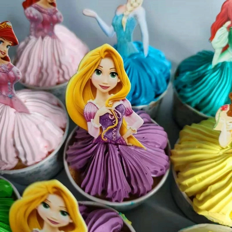 Белые украшения для торта принцессы в виде снега праздничные топперы девочек