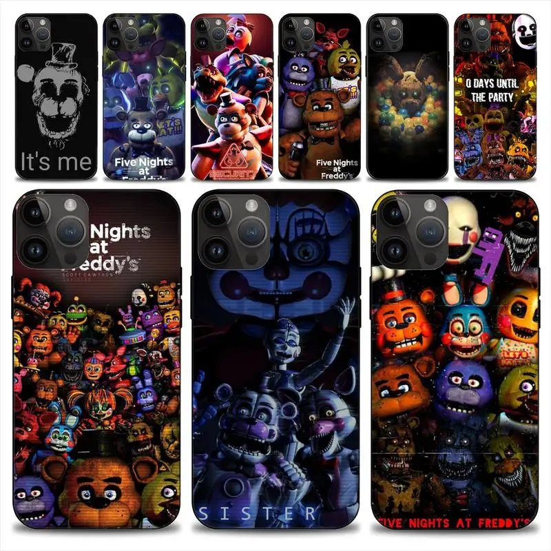 F-Freddys at Five Nights Phone Case For iphone 14 13 12 11 Pro Max Mini X 7 8 Soft Case
