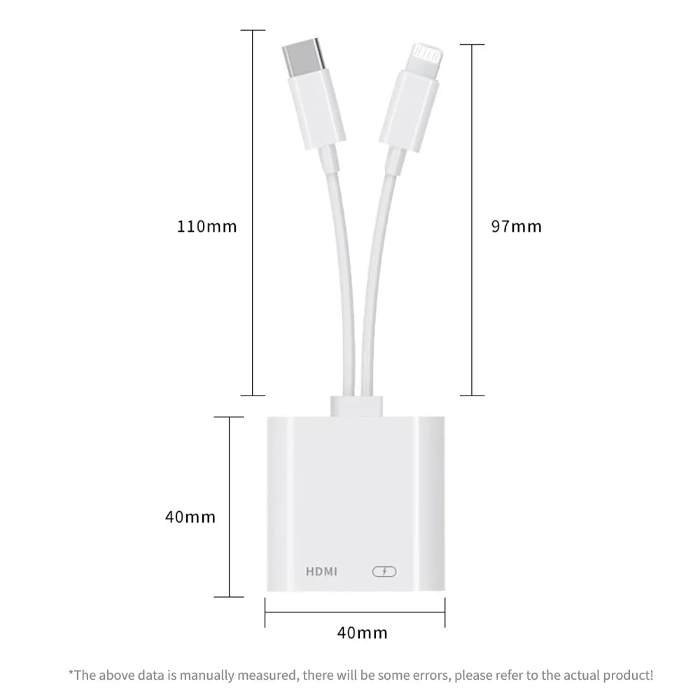 Адаптер LightningTipo C USB C Digital AV HDMI 4K @ 60 Гц для iPhone 16 15 14 13 12 11 Pro Max XS XR 8 для монитора (art.: 3920d046dad2e) - 3920d046dad2e