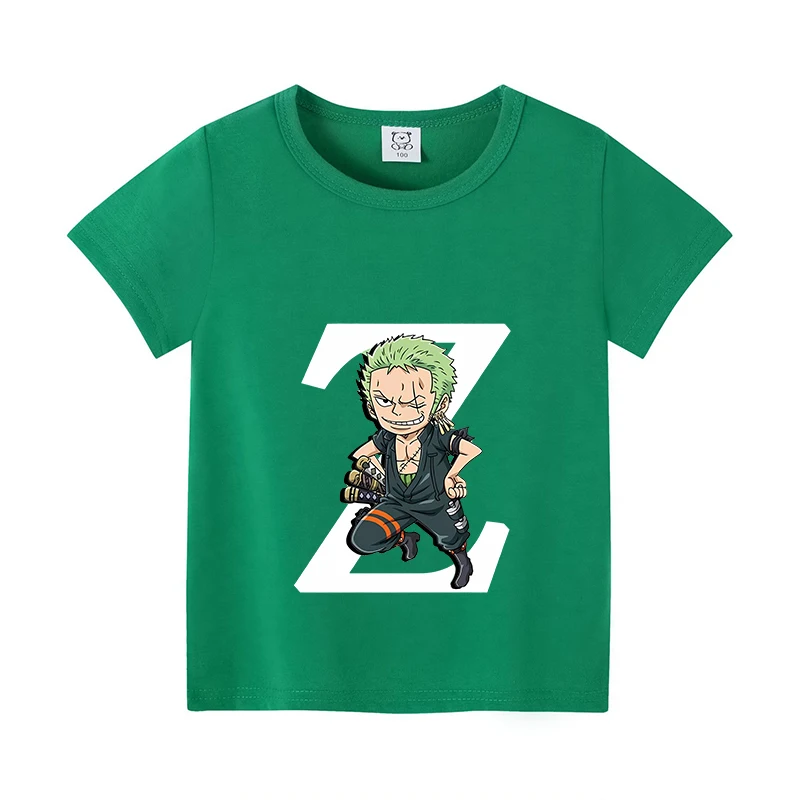 Детские футболки с коротким рукавом One Piece для мальчиков и девочек, летние, с аниме-персонажами Луффи, Зоро, Нами, Чоппером, милые мультяшные футболки, подарки на день рождения (art.: 3920d8a91aea6) - 3920d8a91aea6