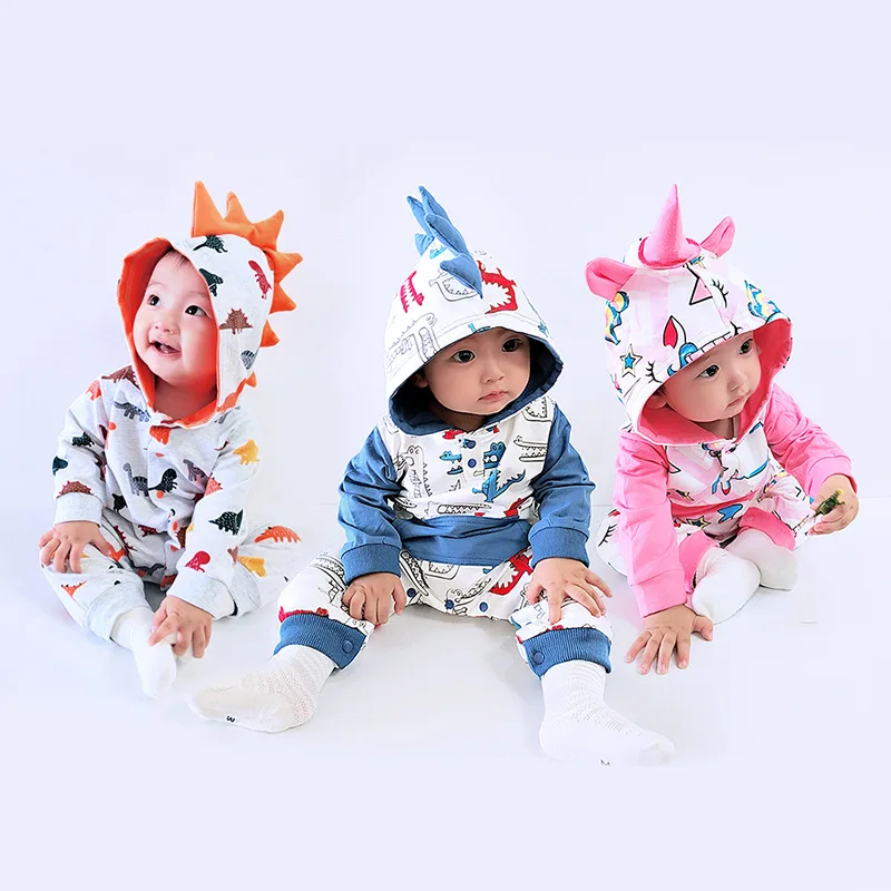 

Crocodile Dinosaur Print Baby Rompers Autumn Boys Girls Romper Playsuit Overalls Cotton Long Sleeve Baby Jumpsuit Infant Clothes
