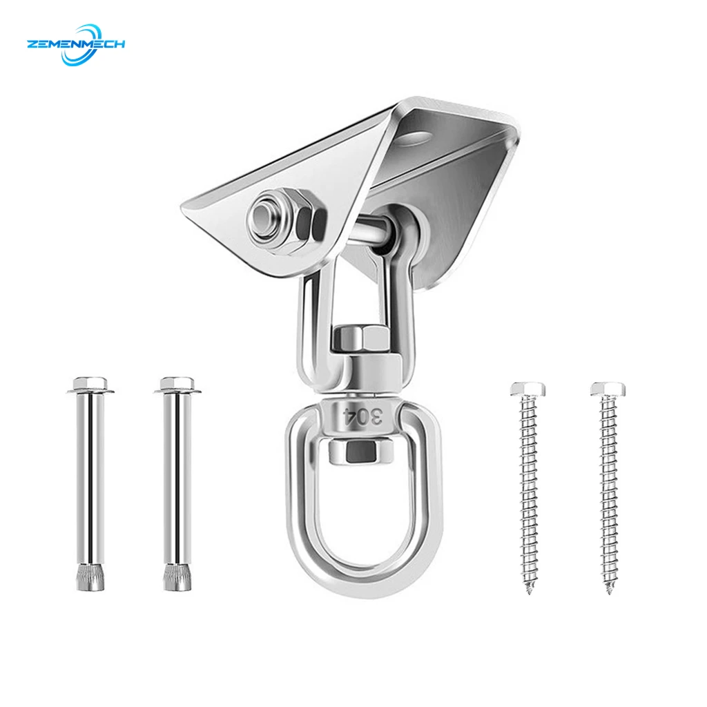 

Сверхмощные качели-вешалки подвесные крючки 2204 фунтов 360 поворотные качели-Крючки для игровой площадки, крыльца, сиденья для йоги, гамака, к...