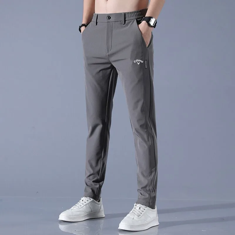

malbon 2023 Golf Embroidered logo Summer quality men's golf pants, fashionable stretch pants, casual, breathable Ice Silk High