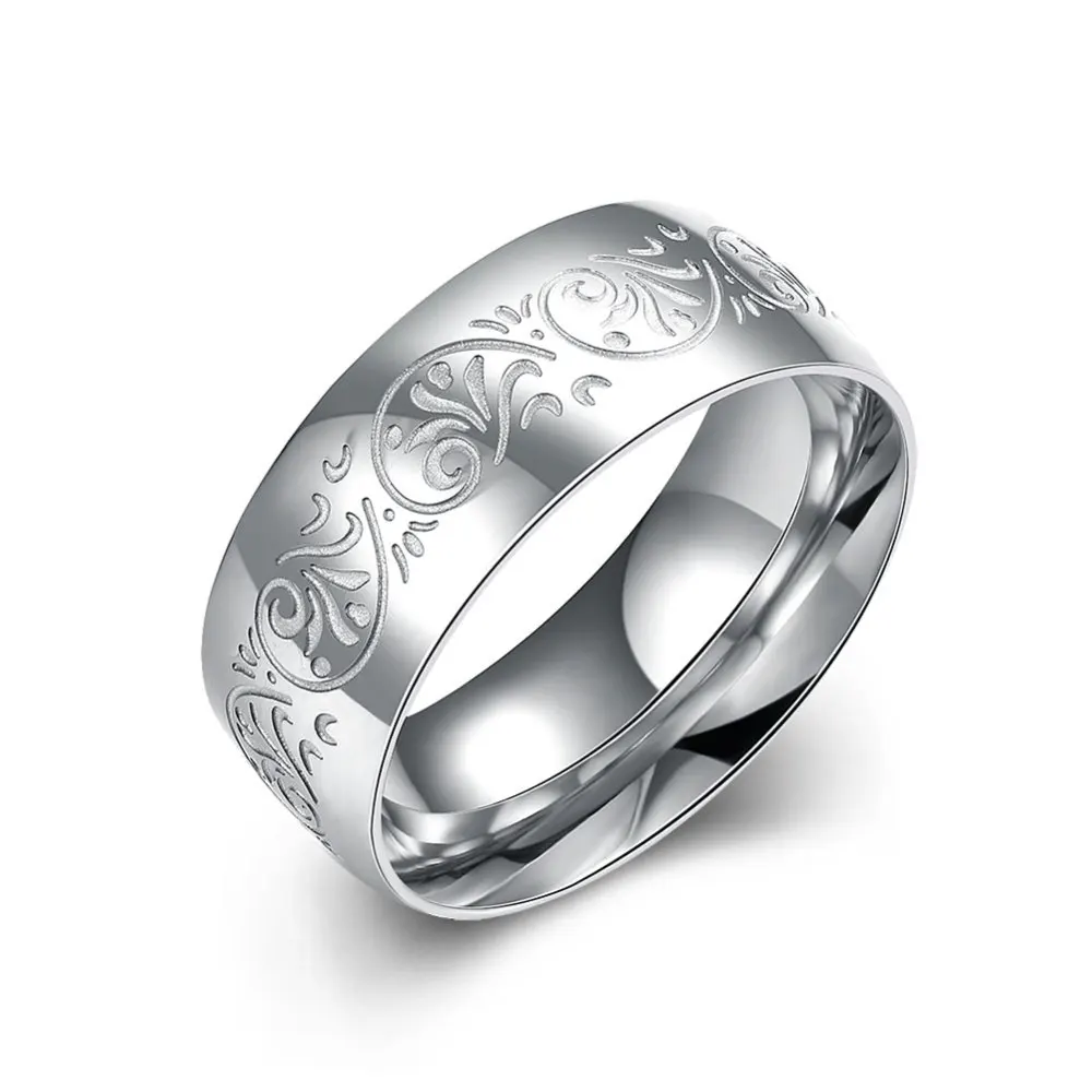 

Модные широкие мужские кольца из титановой стали 316L