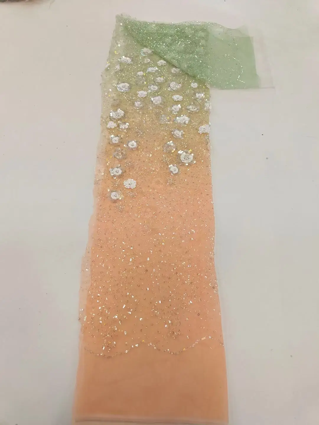 

African Tulle Lace Fabric High Quality Beads Lace Fabric SYJ-1206287 French Lace Fabric With Sequins For Wedding