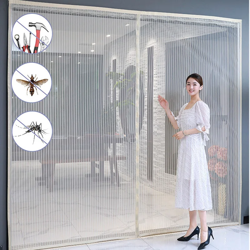 

Strong Magnetic Door Curtain,Anti-mosquito And Insect-Proof Automatic Closing Invisible Gauze Large-Size Mosquito Nets For Doors