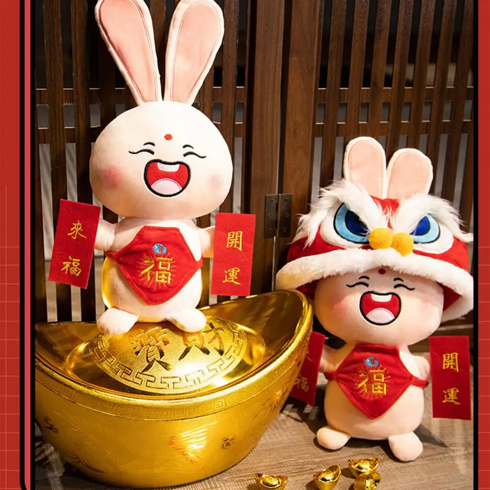 

Милая Детская Очаровательная кукла-кролик со знаком зодиака, игрушка-кролик с пробуждением, Мягкое Животное 2023 года, кукла-кролик, плюшевая ...