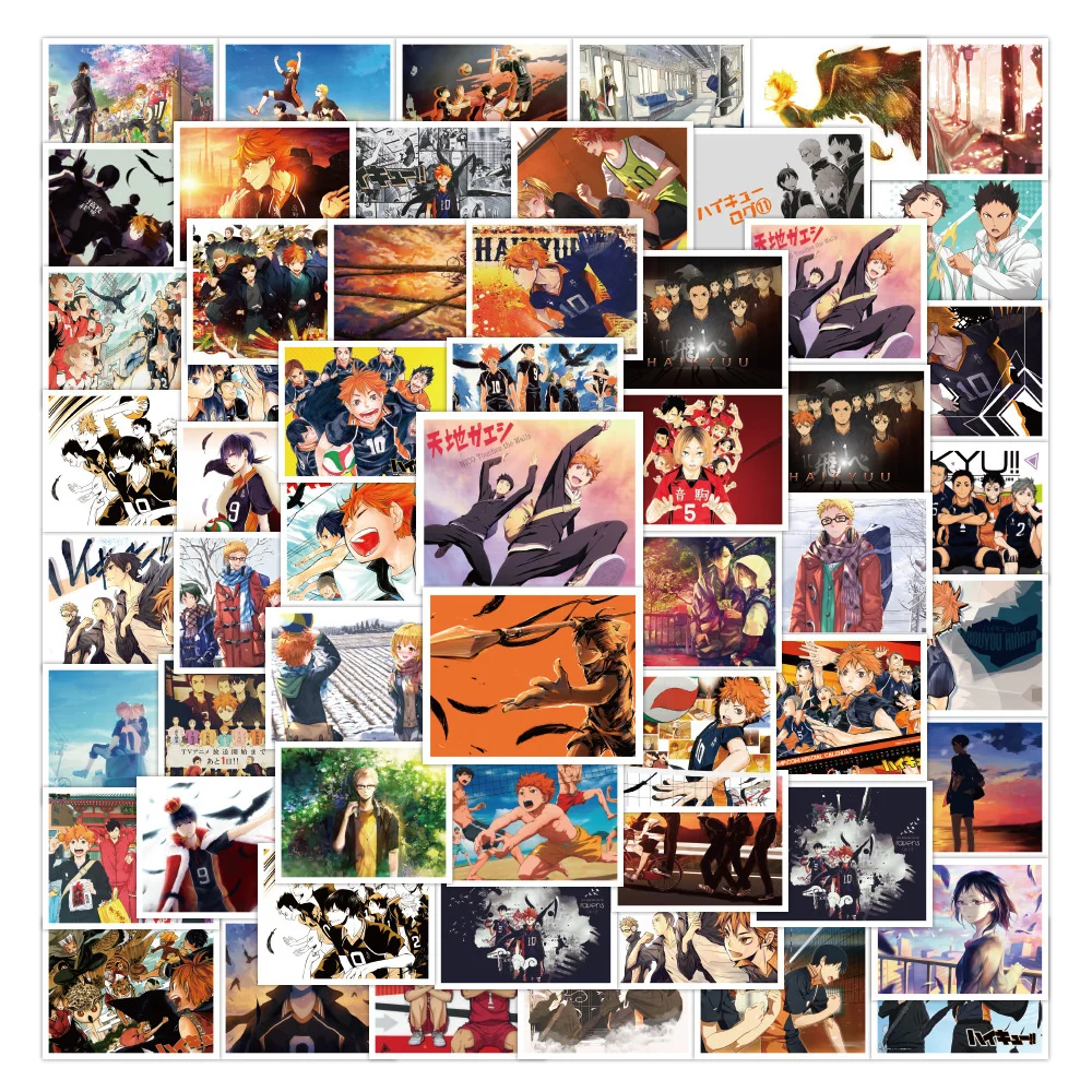 

10/30/50PCS Riman Volleyball Teen Anime Graffiti Haikyuu Sticker Decal Travel Luggage Skateboard Phone Sticker Wholesale