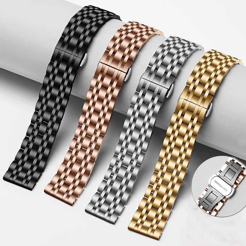 304L Metal watch band of Stainless Steel Top Quality Watch Strap Clasp Watchband Bracelet 10mm 12mm 14mm 16mm 18mm 20mm22mm 24mm