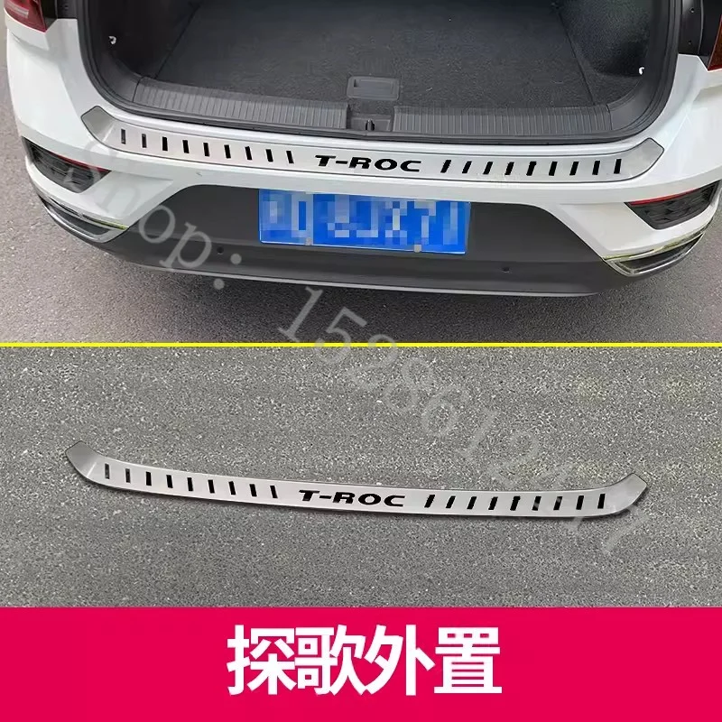 

For 2018-2022 VW/Volkswagen T-ROC T ROC stainless Accessories Trunk Trim Rear Bumper Protector Door Sill Cover Auto car Sticker