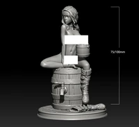 118 scale die cast resin figure model assembly kit 100mm beer girl figure model unpainted free shipping