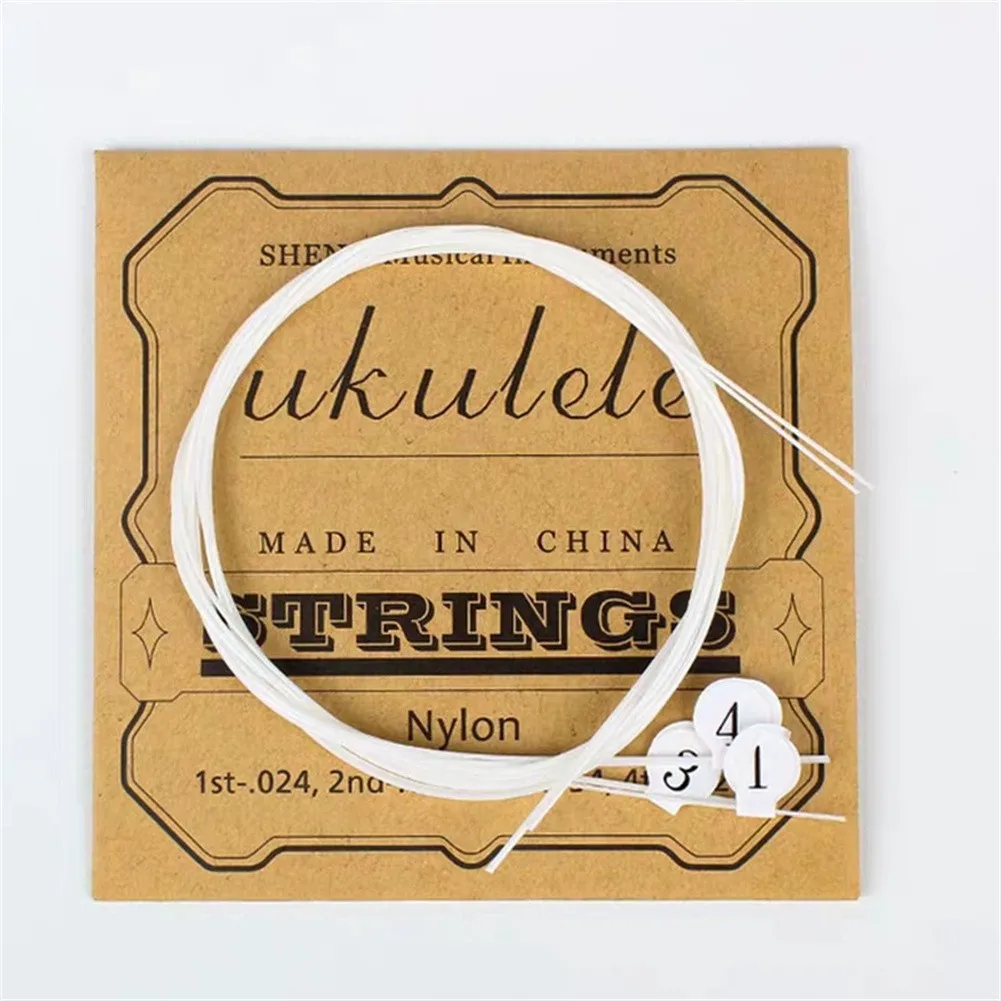 

4PCS/Set Nylon Uklele Strings With Number Tab Yet Mellow Pure Delicate Tone 21/23/26 Inch Ukulele Guitar Accessories